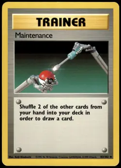 Maintenance 83/102 Base Set Unlimited Uncommon LP Pokemon 1999 - Image 1