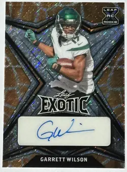 2022 Leaf Exotic Garrett Wilson Autograph Numbered 2/4 New York Jets Auto Rookie - Image 1