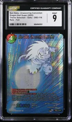 Son Goku, Unwavering Conviction DB3-116 CGC 9 Dragon Ball Super Card - Image 1