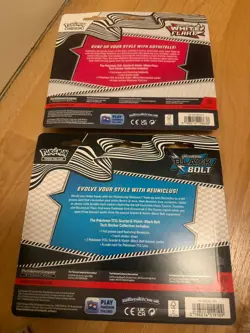 Pokemon Black Bolt and White Flare Tech Sticker Collection Set of 2 SEALED - Image 2