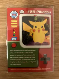 Topps Pokemon Series 1 Pikachu Mural Card TV2 Blue Back Card Non Holo - MP - Image 2