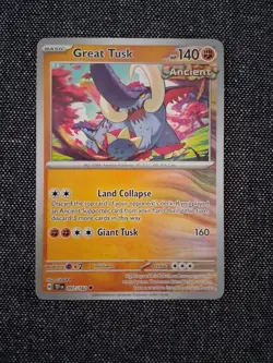 Great Tusk 055/131 Pokemon card S&V Prismatic Evolutions set Trading 2024 - Image 1
