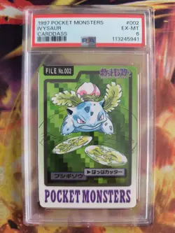 Pokemon Card Ivysaur Bisaknosp Carddass Pocket Monsters 1997 Japanese PSA 6 - Image 2