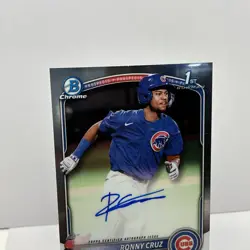 2025 1st Bowman Chrome - Prospect Autograph - Ronny Cruz (AU, RC) CUBS - Image 4