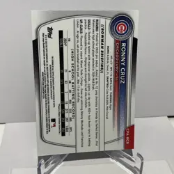 2025 1st Bowman Chrome - Prospect Autograph - Ronny Cruz (AU, RC) CUBS - Image 5