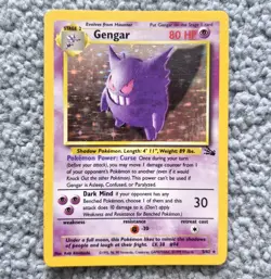 Pokemon Fossil Set Gengar #5/62 Rare Holo Vintage Holographic Card 2000 WOTC - Image 2