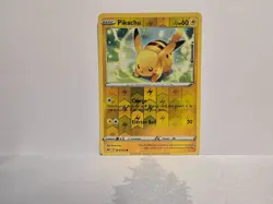 Pokemon Card Pikachu Sword & Shield Reverse Holo 065/202 Near Mint - Image 1