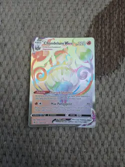 Pokemon TCG Chandelure VMAX Fusion Strike Holo Card 265/264 - Image 1