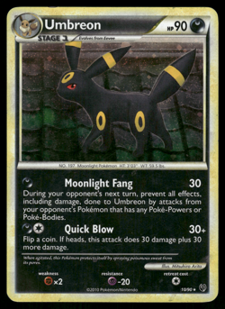 Pokemon TCG - Undaunted - Umbreon 10/90 Holo - DMG - Image 1
