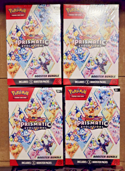 Pokemon Prismatic Evolutions Booster Bundle Lot of x4 *SEALED* IN HAND ✅ - Image 1