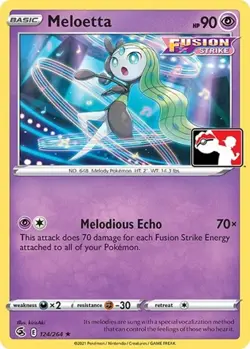 1x Meloetta (#124/264) - Holofoil NM Eng Pokemon - Prize Pack Series - Image 1