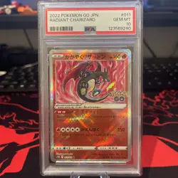 2022 Pokemon Go Japanese TCG # 11 Radiant Charizard Holo Rare PSA 10 Gem Mint - Image 1