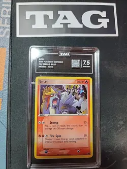 2005 Entei Holo 1/17 Pokemon Nintendo POP Series 2 Promo TAG 7.5 Near Mint+ - Image 1