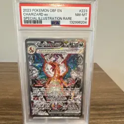 Pokemon Charizard Special Illustration Rare Holo 223/197 Obsidian Flames PSA 8 - Image 1