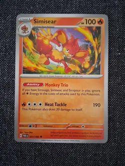 Simisear Pokemon TCG Paradox Rift 021/182 Uncommon Trading Card - Image 1