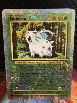 2002 Pokemon Legendary Collection Nidoran Reverse Holo 82/110 LP WOTC - Image 1