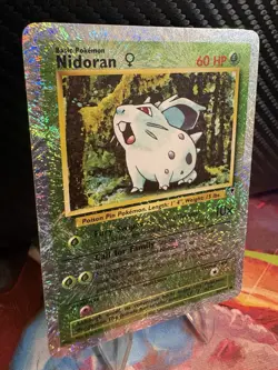 2002 Pokemon Legendary Collection Nidoran Reverse Holo 82/110 LP WOTC - Image 3