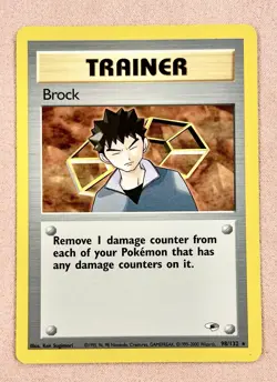 Brock | 98/132 | Gym Heroes | 2000 | Vintage WOTC Non-Holo Pokemon Card | LP - Image 1