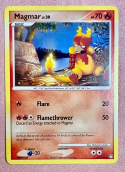 Magmar | 54/123 | DP Mysterious Treasures | 2007 Pokemon Card Uncommon | LP - Image 1