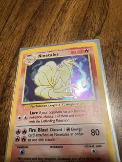 Pokemon TCG Ninetales Holo Unlimited Rare Card Base Set 12/102 - Image 2