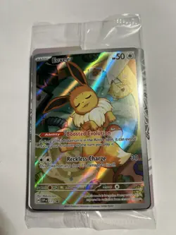 Pokemon TCG Eevee SVP 173 Prismatic Evolutions ETB Full Art Promo Card Sealed - Image 1