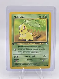 Pokemon TCG Base Set Chikorita 1st Edition Non Holo - Image 1