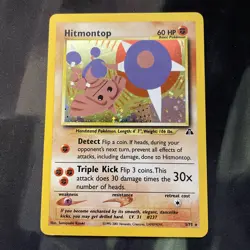 Hitmontop 3/75 Holo Rare Neo Discovery Pokemon Unlimited Holo Moderately Played - Image 1