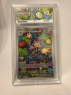 Pokemon TCG Ambipom Illustration Rare Phantasmal Flames 107/094 Ace Gem Mint 10 - Image 1