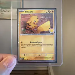 Pikachu 51 /162 2026 Pokemon Day 30 Promo Stamped w/ Coin | Pokemon TCG | NM+/M - Image 1