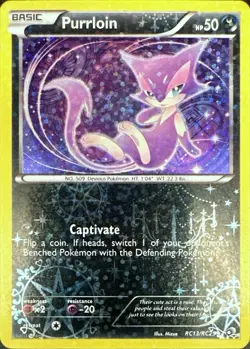 Purrloin RC13/RC25 Holo Legendary Treasures: Radiant Collection Pokemon Holo LP - Image 1