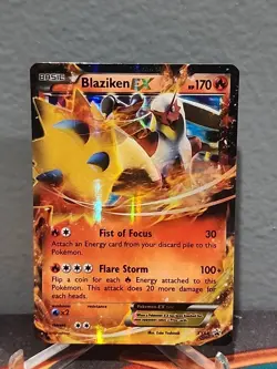 Blaziken EX XY54 Black Star Promo Pokemon Card MP See Description - Image 1