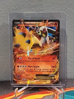 Blaziken EX XY54 Black Star Promo Pokemon Card MP See Description - Image 4