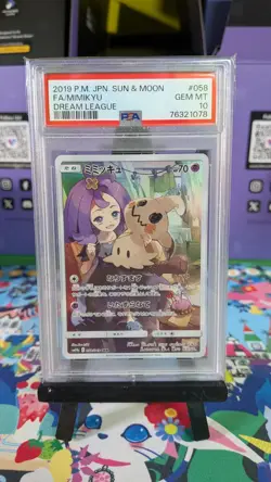 PSA 10 Mimikyu 058/049 CHR SM11b Dream League Japanese Pokemon Art Card Acerola - Image 1