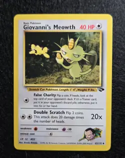 Giovanni's Meowth 43/132 - Gym Challange - Pokemon Card - LP - Image 1