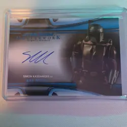 Topps Star Wars Masterwork Axe Woves Autograph Card Simon Kassianides 39/99 - Image 1