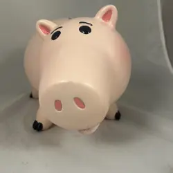 RARE Disney Pixar Toy Story Hamm Piggy Bank 11” Ceramic Pink Pig Figure Vintage - Image 2