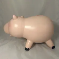 RARE Disney Pixar Toy Story Hamm Piggy Bank 11” Ceramic Pink Pig Figure Vintage - Image 4