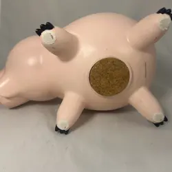 RARE Disney Pixar Toy Story Hamm Piggy Bank 11” Ceramic Pink Pig Figure Vintage - Image 5