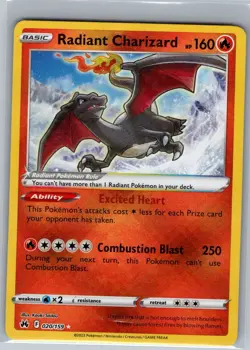 Radiant Charizard 020/159 Crown Zenith - Pokemon Card - NM - Image 1