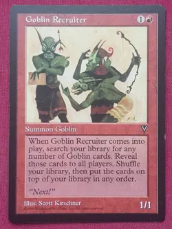 Magic The Gathering VISIONS GOBLIN RECRUITER red card MTG - Image 1