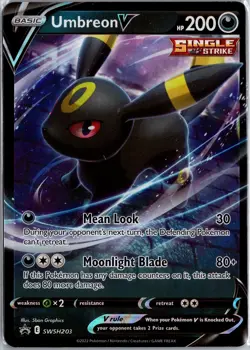Umbreon V - SWSH203 - Single Strike - Pokemon Card LP - Image 1
