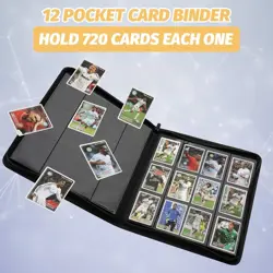 Trading Card Binder 12 Pocket, PU Cover Card Binder for 720 Cards, Premium Trad - Image 3
