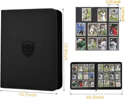 Trading Card Binder 12 Pocket, PU Cover Card Binder for 720 Cards, Premium Trad - Image 4