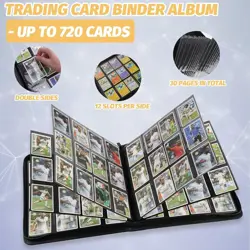 Trading Card Binder 12 Pocket, PU Cover Card Binder for 720 Cards, Premium Trad - Image 5