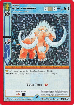 Woolly Mammoth Holographic Wilderness MetaZoo Games 2022 Trading Card (1) - Image 1