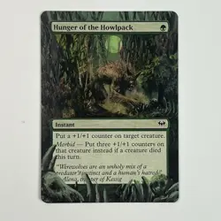 MTG Alter Hunger Of The Howlpack Hand Painted Altered +1/+1 Counter Strategy - Image 1