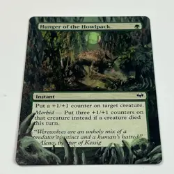 MTG Alter Hunger Of The Howlpack Hand Painted Altered +1/+1 Counter Strategy - Image 2