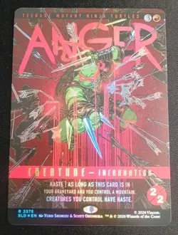 MTG Secret Lair TMNT - Anger - Foil Borderless - Image 1