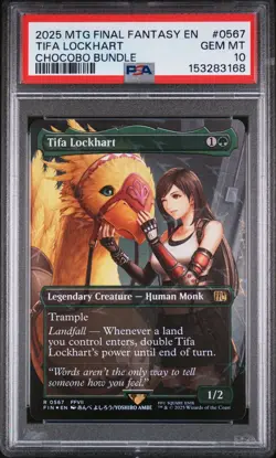 2025 MAGIC THE GATHERING FINAL FANTASY #0567 TIFA LOCKHART CHOCOBO BUNDLE PSA 10 - Image 1