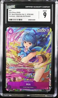 Ain ST05-002 CGC 9 Alternate Art Best Selection Vol. 3 One Piece Card - Image 1